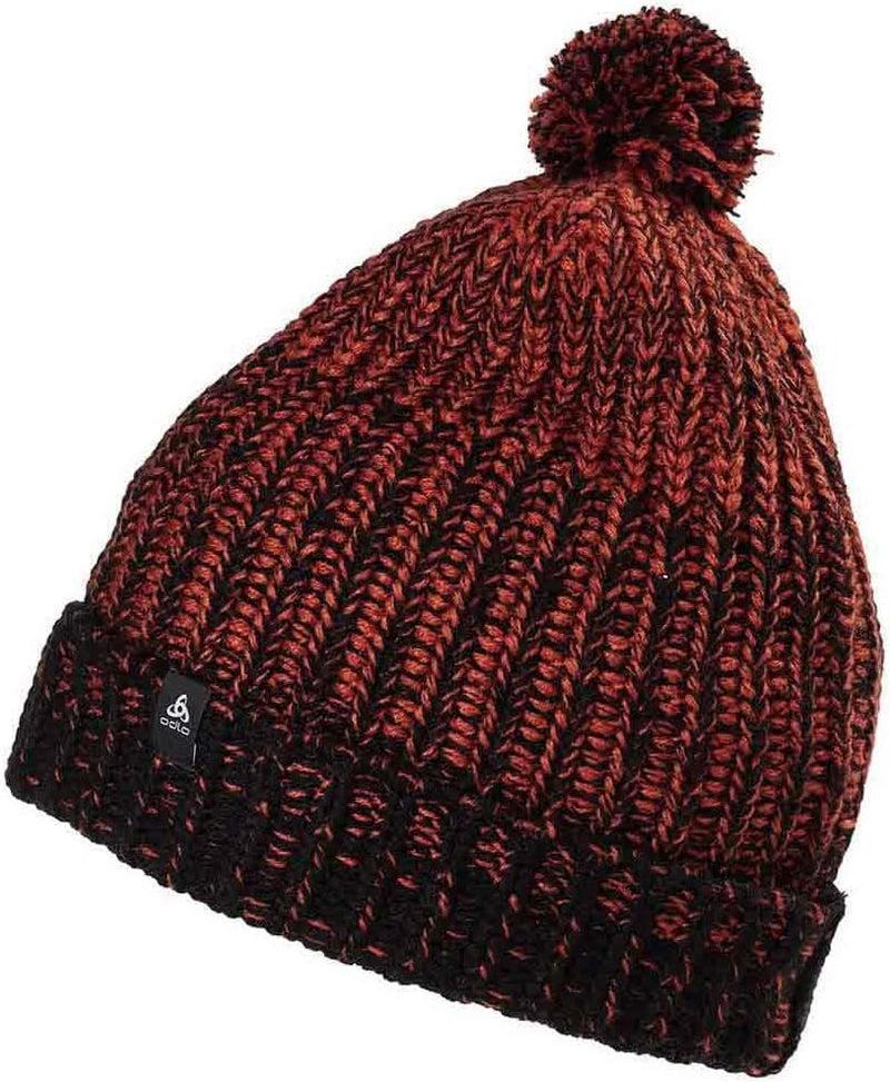 Odlo Unisex Mütze Hat Heavy Knit Einheitsgrösse black - ketchup, Einheitsgrösse black - ketchup