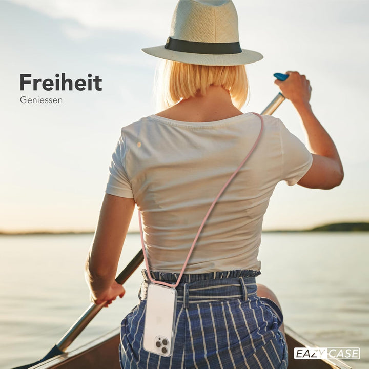 EAZY CASE Handykette kompatibel mit iPhone 14 Pro Max Handyhülle mit Umhängeband, Handykordel mit Sc