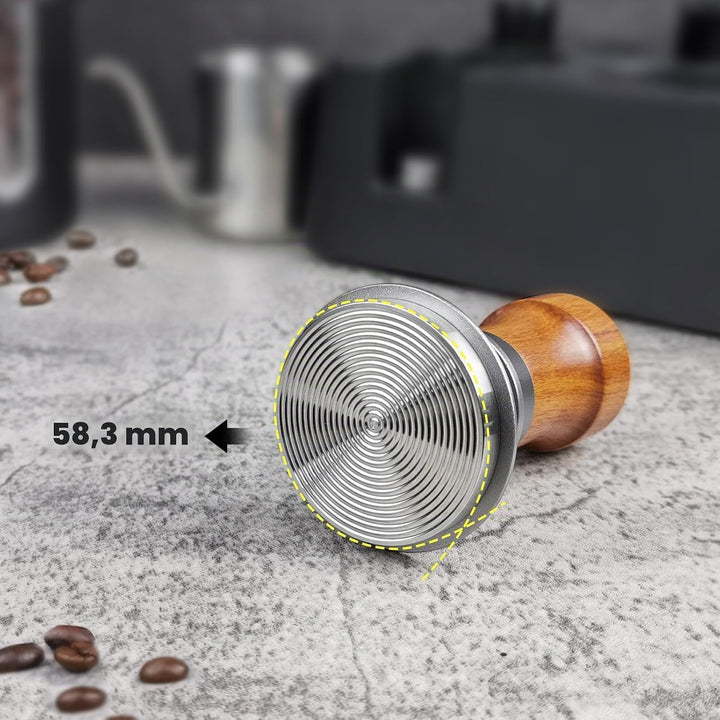 Tamper 58mm, 30lbs Druckregulierend Calibrated Espresso Tamper, Federbelastet Anpressdruck Kaffee Ta
