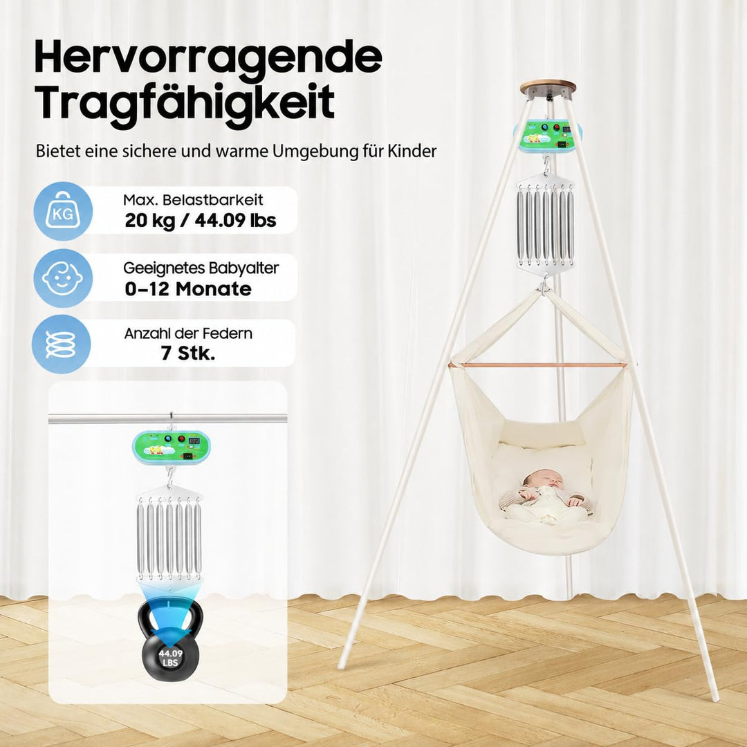 Elektrischer Federwiege Motor Controller, 20 kg Tragkraft & 12W - Wiegensteuerung mit 7 Federn, 10 S