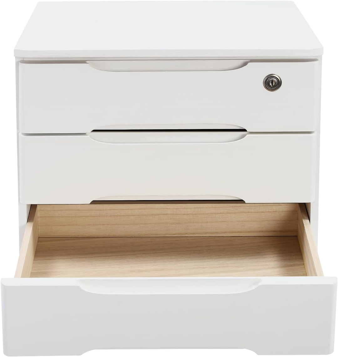 Schubladenbox Schreibtisch, Box Abschliessbar 5kg Tungholz Mit 5-Stufiger Organizer Schlüssel Anti-R