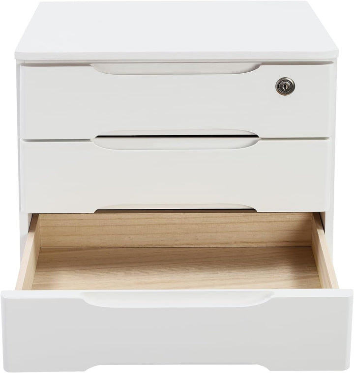 Schubladenbox Schreibtisch, Box Abschliessbar 5kg Tungholz Mit 5-Stufiger Organizer Schlüssel Anti-R
