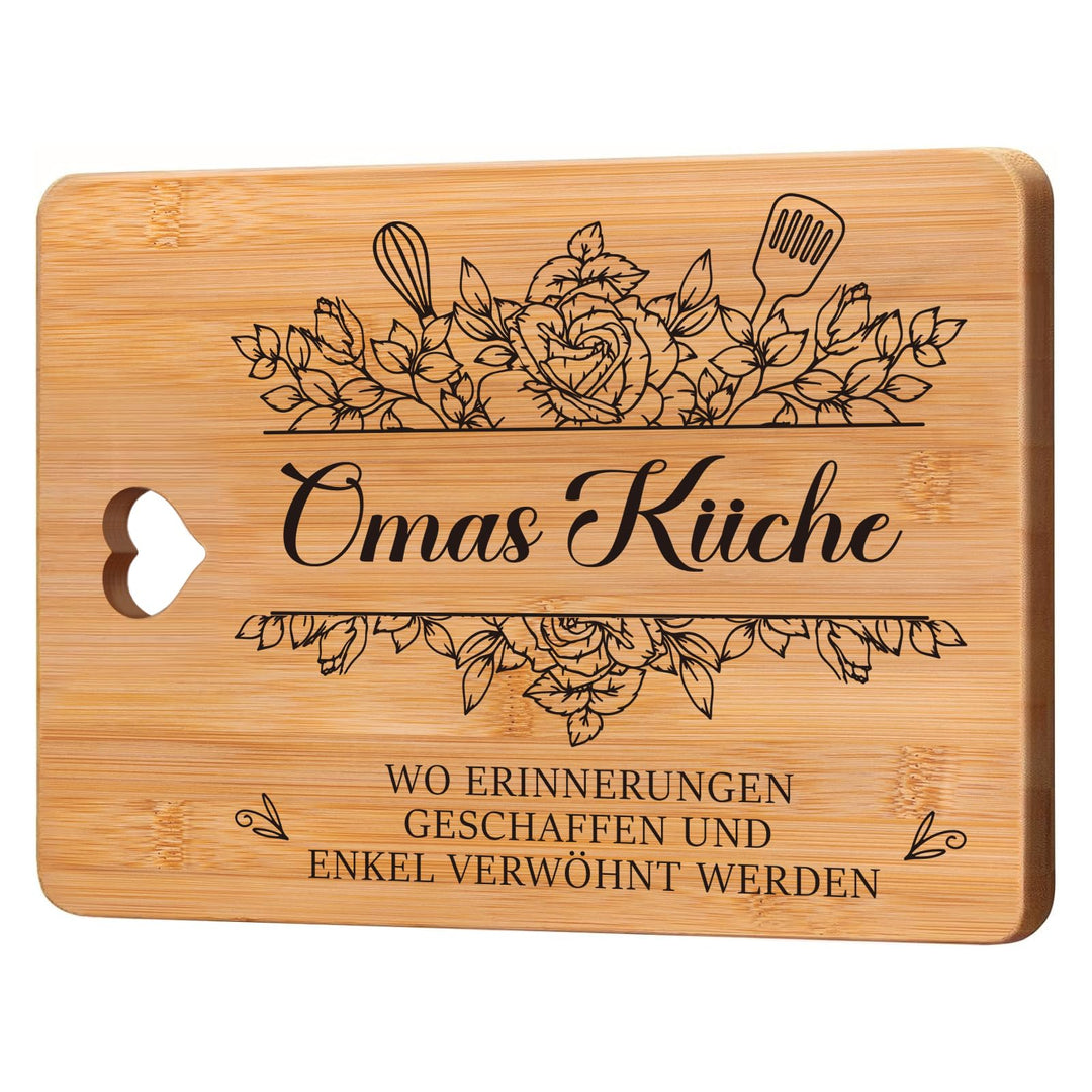 Apjielop Oma Geschenk - Bambus Schneidebrett Geschenk für Oma, Geschenk Oma Geburtstag, Oma Geschenk