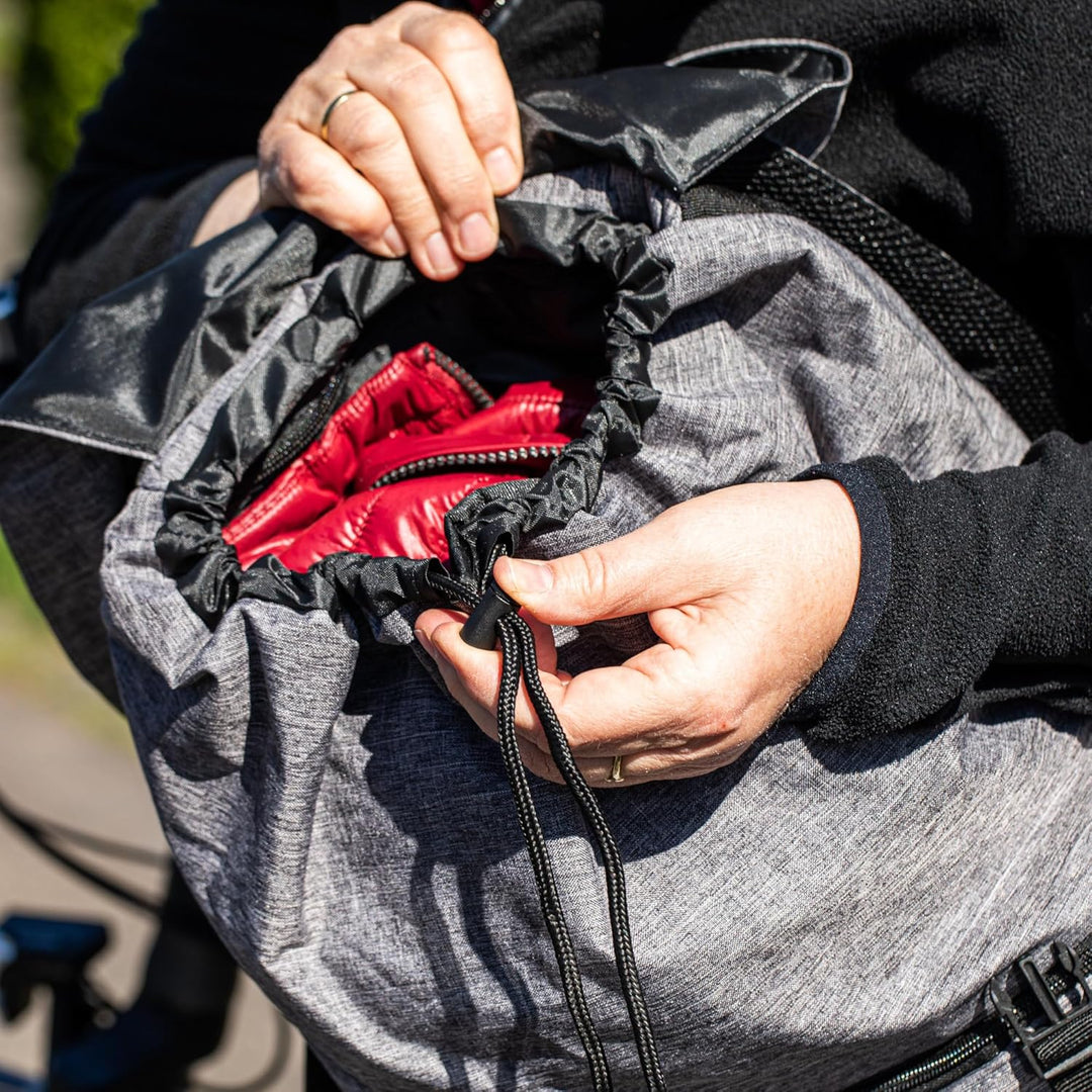 CampFeuer Rucksack mit Kühlfach | grau | 20 Liter Isoliertasche für BBQ, Camping, Strand und Outdoor