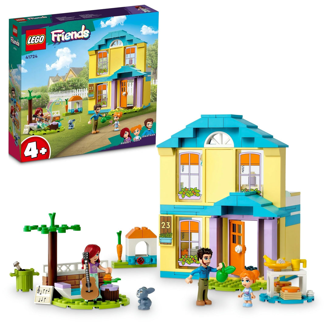 LEGO 41724 Friends Paisleys Haus, Puppenhaus mit 3 Mini-Puppen und Hasenfigur, Ella und Jonathan der