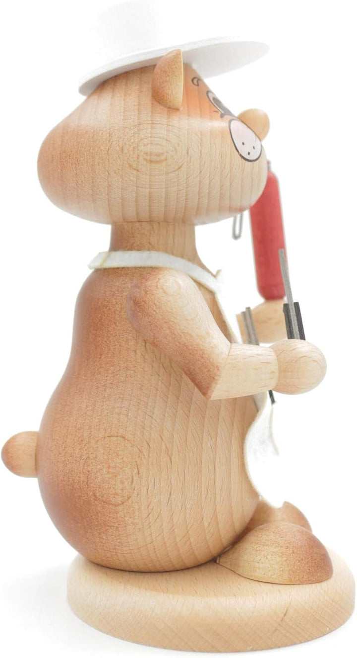 Kuhnert - Erzgebirgische Holzkunst Räuchermann Räucherfigur Hamster 20cm - Fleischer, Fleischer