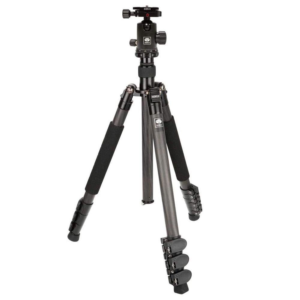 SIRUI AM-2204E+G-20K Alu Dreibeinstativ mit Kugelkopf (Höhe: 153,8cm, Max. Traglast: 12kg) Carbon 1,
