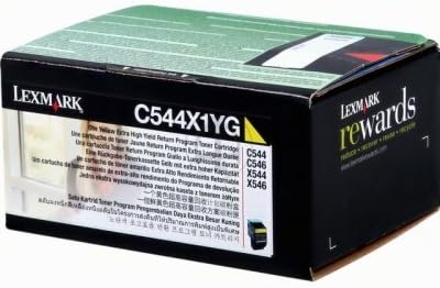 Lexmark C544X4YG OEM Toner - C544 C546 X544 X546 Series Extra High Yield Yellow Return Program Toner
