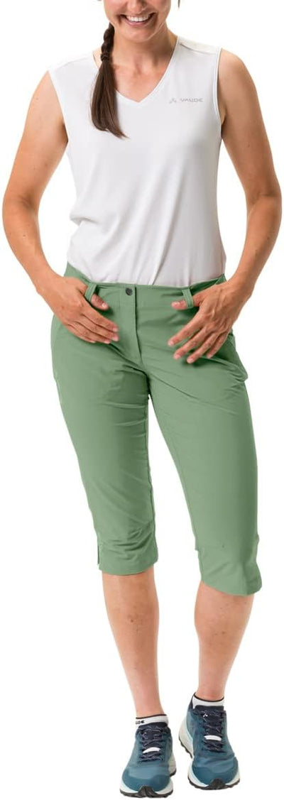 VAUDE Damen Hose Women's Skomer Capri 36 Willow Green, 36 Willow Green