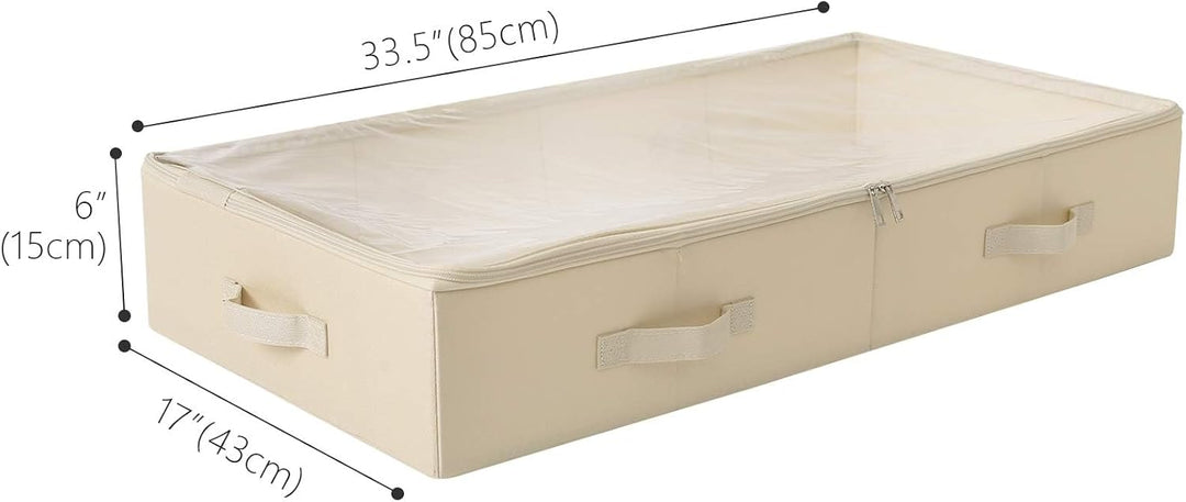 2er-Pack, geräumige, sichtbare PVC-Aufbewahrungsbehälter mit Deckel unter dem Bett für Schuhe, Decke