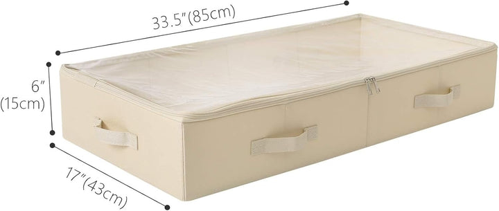 2er-Pack, geräumige, sichtbare PVC-Aufbewahrungsbehälter mit Deckel unter dem Bett für Schuhe, Decke