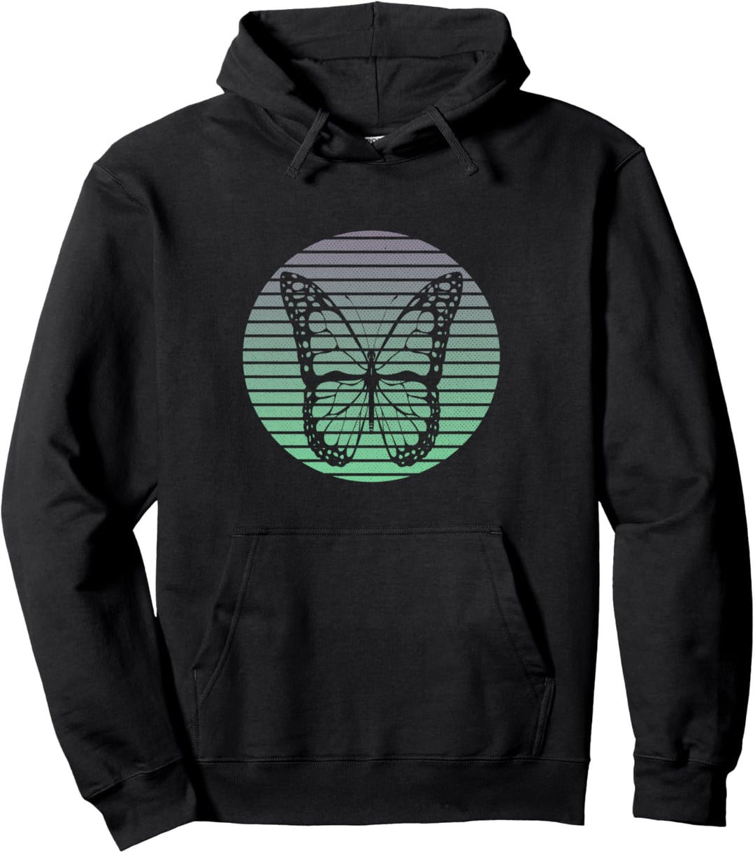 Vintage Retro Schmetterling Pullover Hoodie