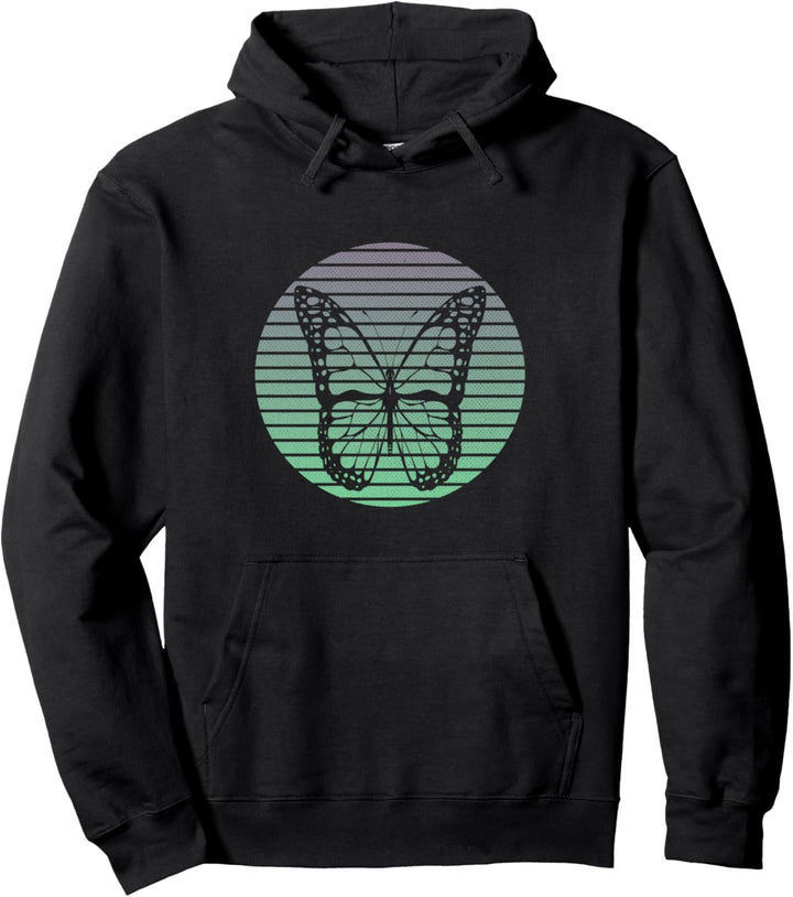 Vintage Retro Schmetterling Pullover Hoodie