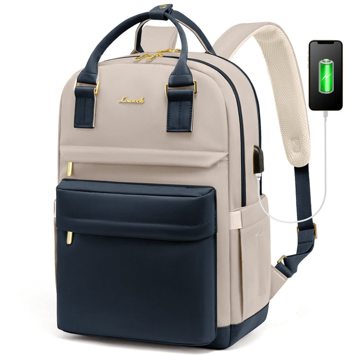 LOVEVOOK Laptop Rucksack Damen, 15,6 Zoll Schulrucksack Mädchen mit Laptopfach, Wasserdichter Schult