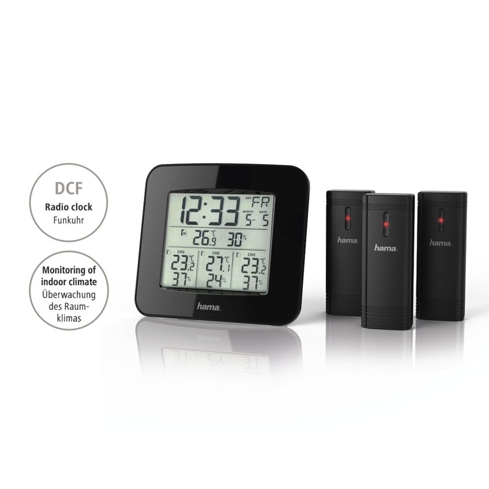 Hama EWS-Trio Noir Batterie