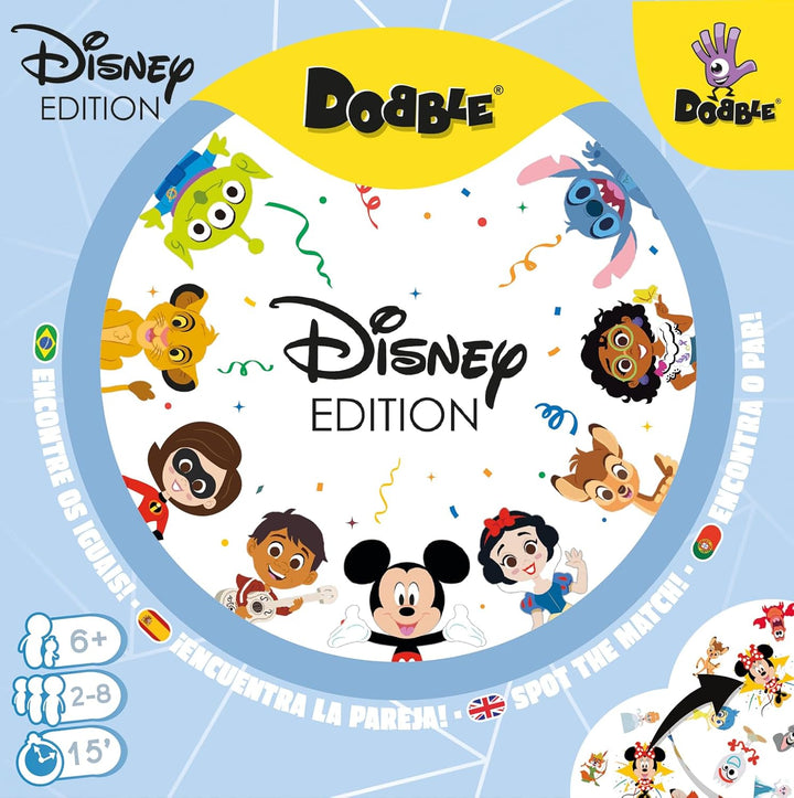 Zygomatic Dobble Disney Edition, Action- und Reflexionskarten für Erwachsene und Kinder, ab 6 Jahren