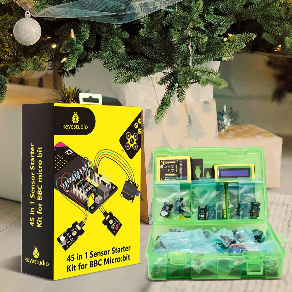 KEYESTUDIO BBC Micro: bit V2.2 Ultimate Sensor Starter Kit Programmierbares Funktioniert mit Microbi