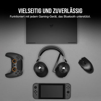 CORSAIR HS55 WIRELESS CORE Leichtes Gaming Headset - Omnidirektionales Mikrofon - Neodym-Treiber - B