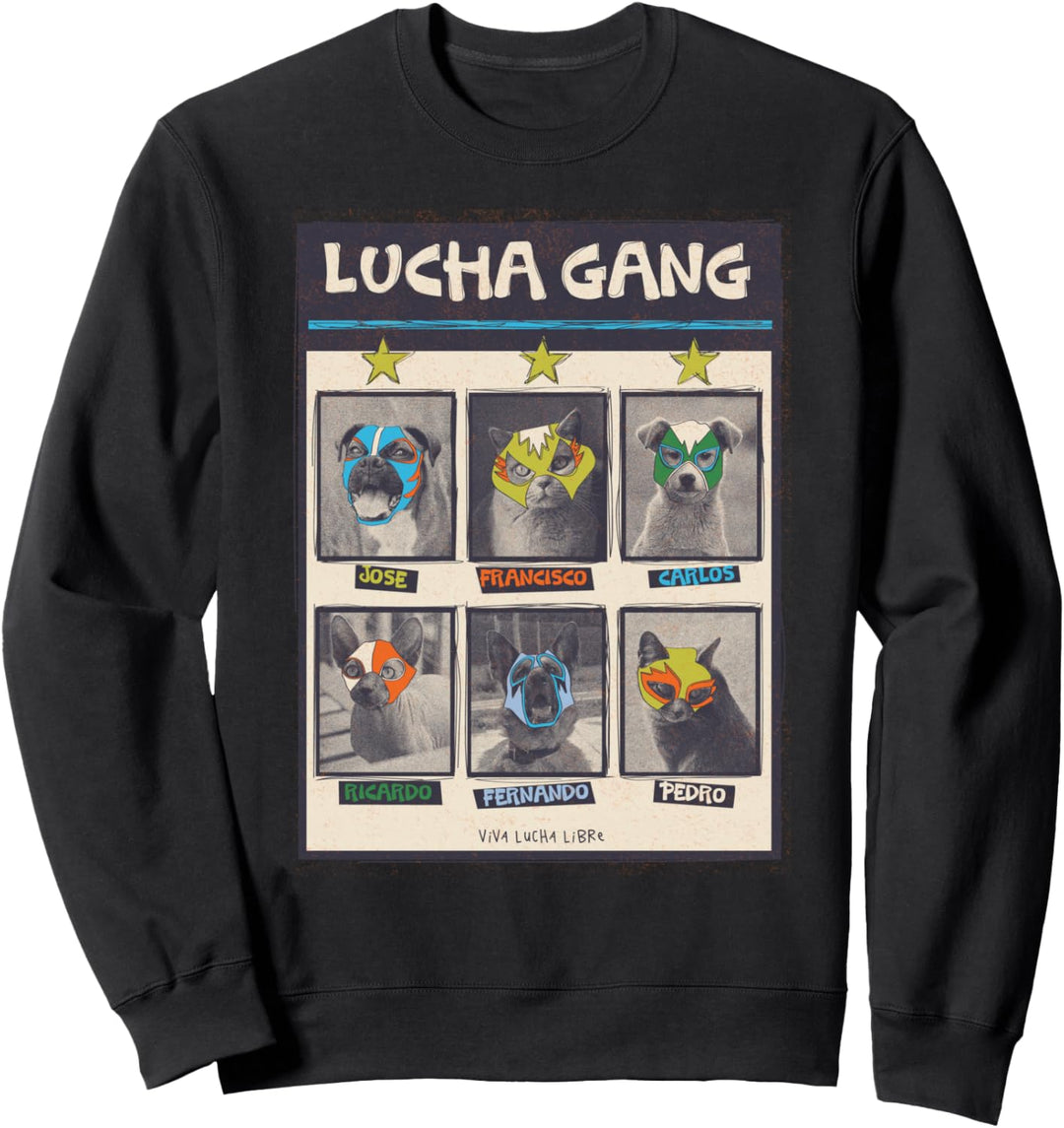 Lucha Libre Mexiko Welpenmaske Wrestling Maske Luchador Geburtstag Sweatshirt