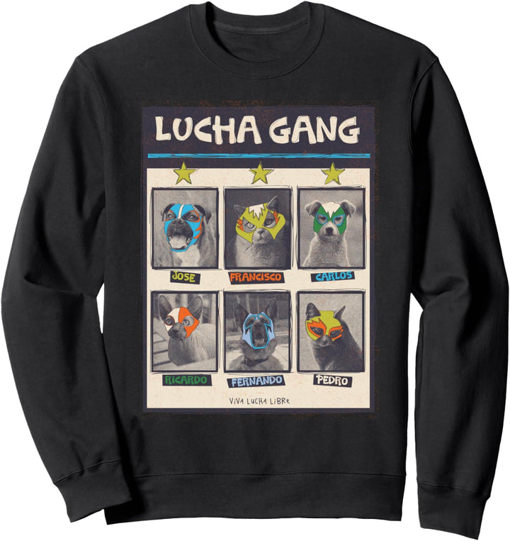 Lucha Libre Mexiko Welpenmaske Wrestling Maske Luchador Geburtstag Sweatshirt