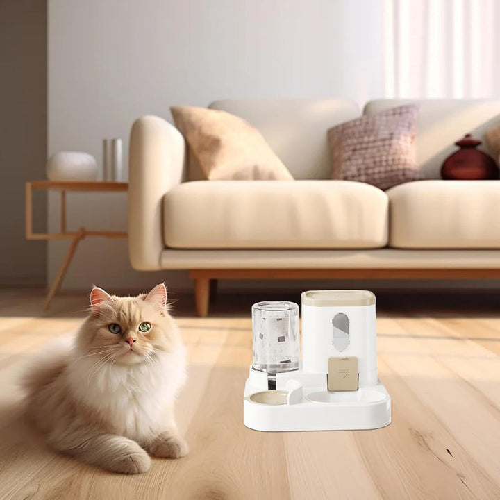 Automatischer Futterspender für Katzen, automatischer Futterspender für Katzen und Wasserspender | F
