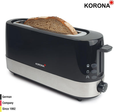 Korona 21305 Toaster 2 Scheiben | Langschlitz | extra schmales Gehäuse | platzsparend | stufenlos ei