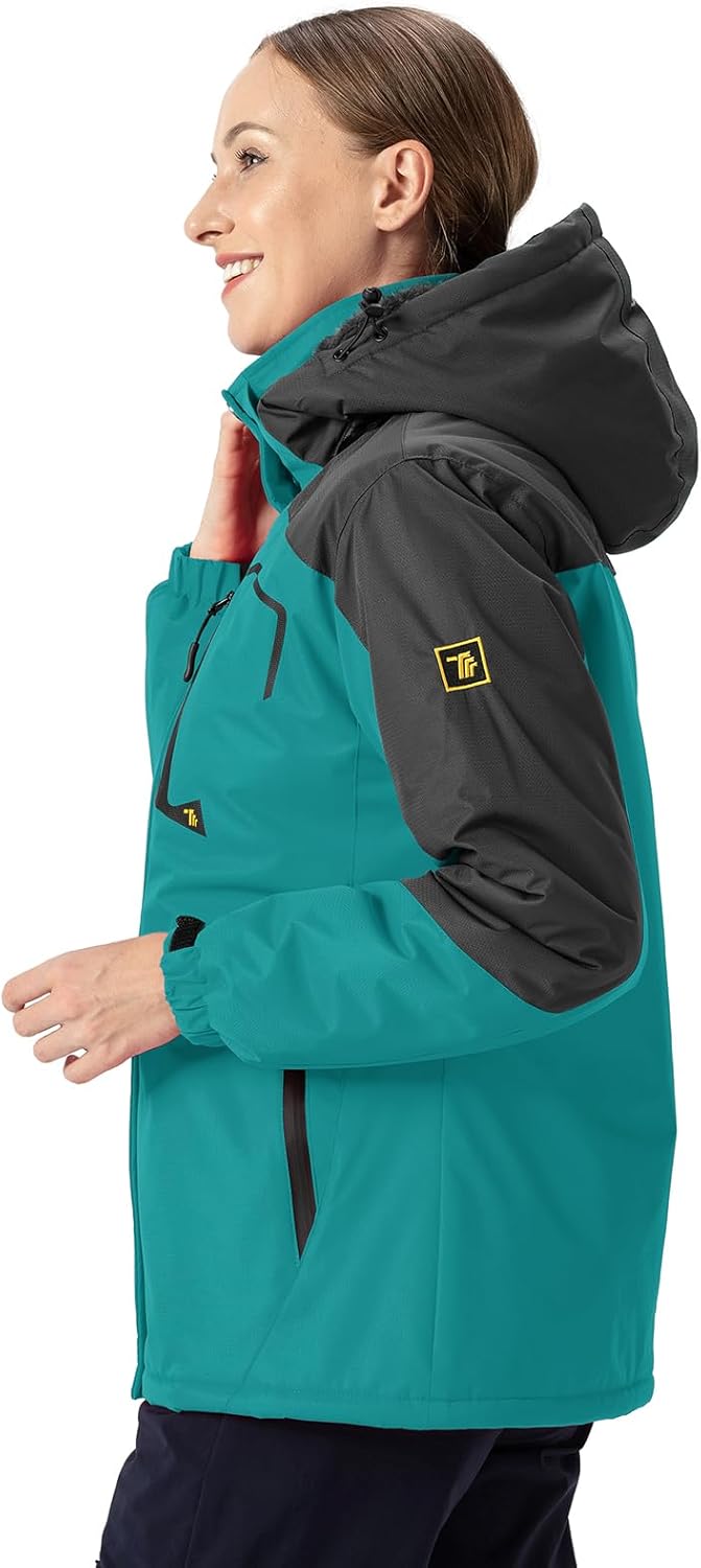 donhobo Damen Jacken Fleecejacke Winterjacke Wasserdicht Atmungsaktiv Verdickt Warm Winddicht Softsh