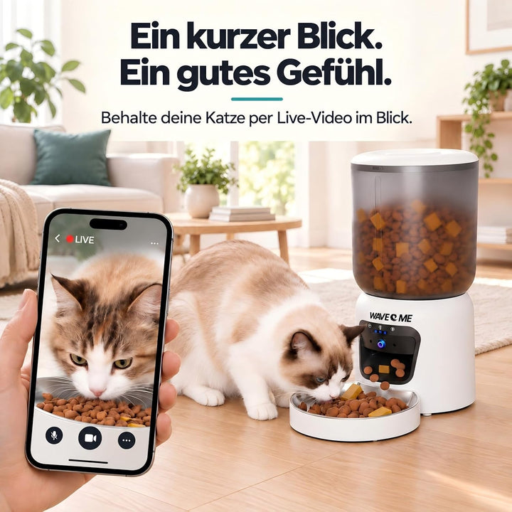 Automatischer Futterautomat Hund &amp; Katze 6L, Smart Futterspender