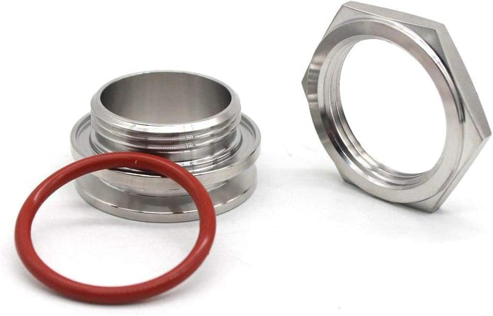 FURVOCHY 2" TC Bulkhead Compression Fitting Homebrew Weldless Bulkehad 304 Stainless Steel Homebrew