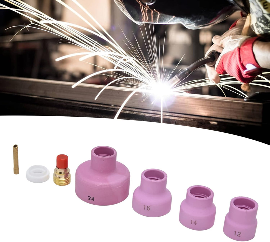 Keramikdüse Gaslinse, Spannzangenkörper Verbrauchsmaterial-Kit WIG-Gaslinsen-Kit Schweisszubehör Mod