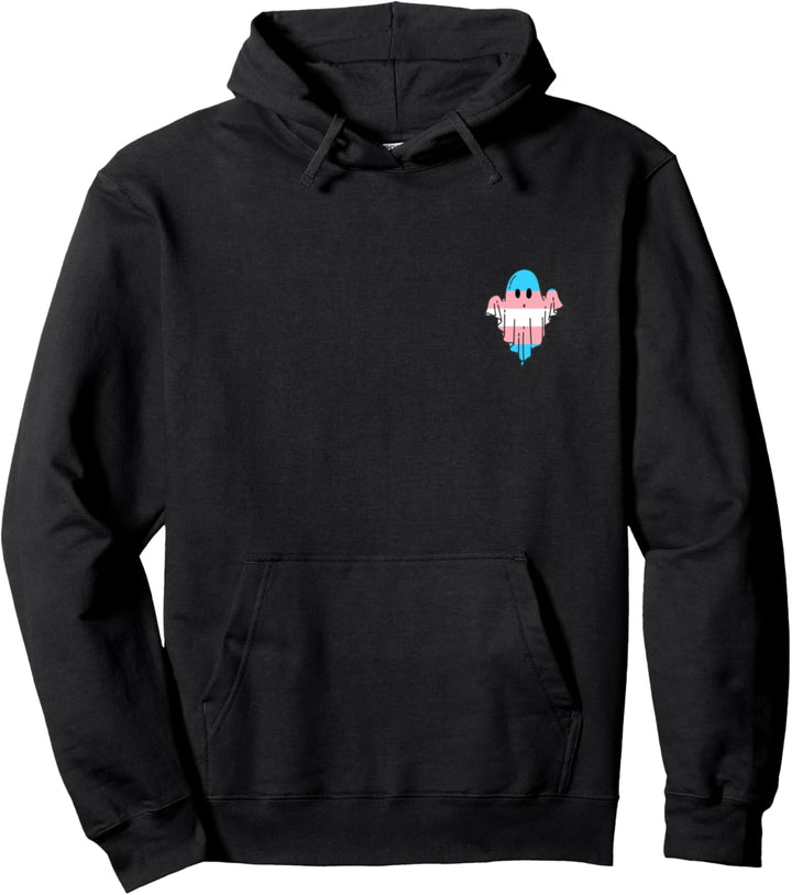 Transgender Geist Ghost Spooky Halloween LGBTQ Trans Pride Pullover Hoodie