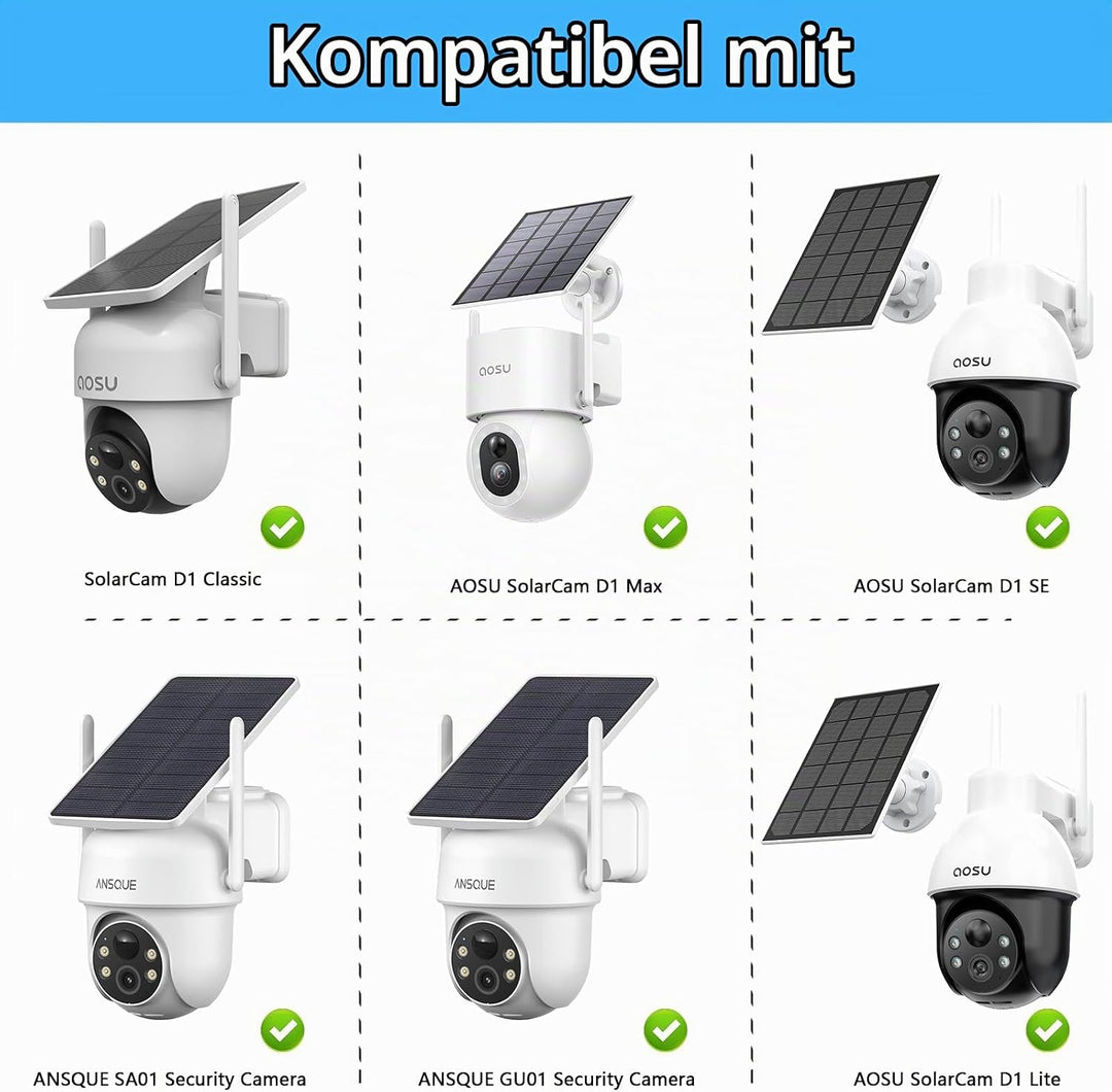 Eckhalterung für AOSU 2K/3MP, 3K/5MP Überwachungskamera Aussen Solar Akku (‎C9C2CA11) (C9C3CA11) (C9