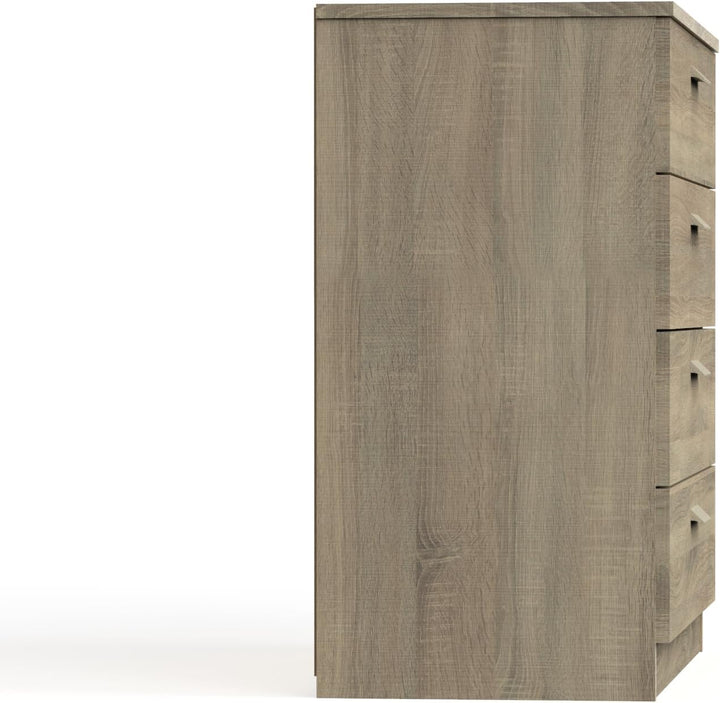 Muebles Pitarch | Kommode 4 Schubladen mit Metallführungen, Schlafzimmerkommode, Cambrian Eiche, 78x