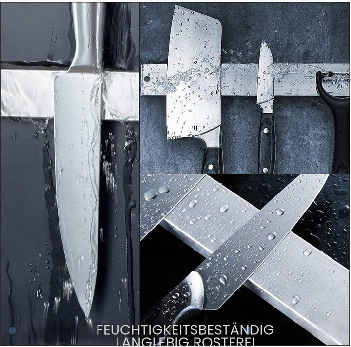 [Verbesserte 50cm] Magnetleiste Messer, Extra Starker Magnet Messerhalter aus Edelstahl, Magnetleist