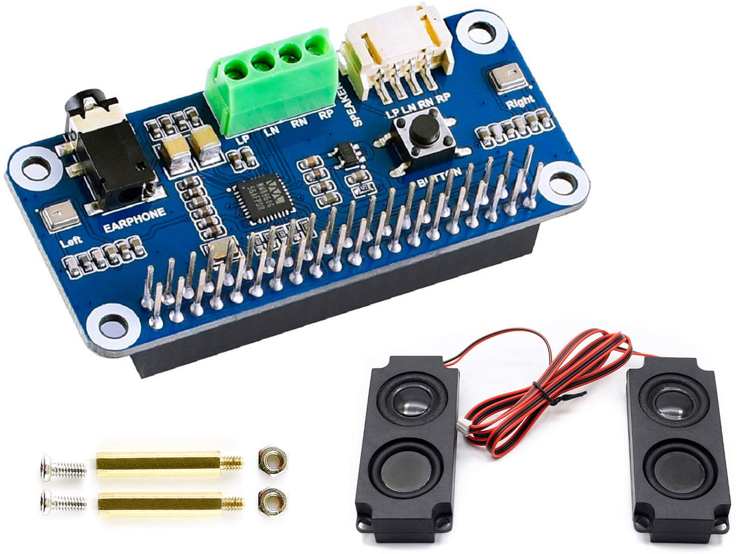 Audio HAT Modul für Raspberry Pi 4B/3B+/3B/2B/B+/A+/Zero/Zero W/Pi Zero WH,WM8960 Hi-Fi-Soundkarte H