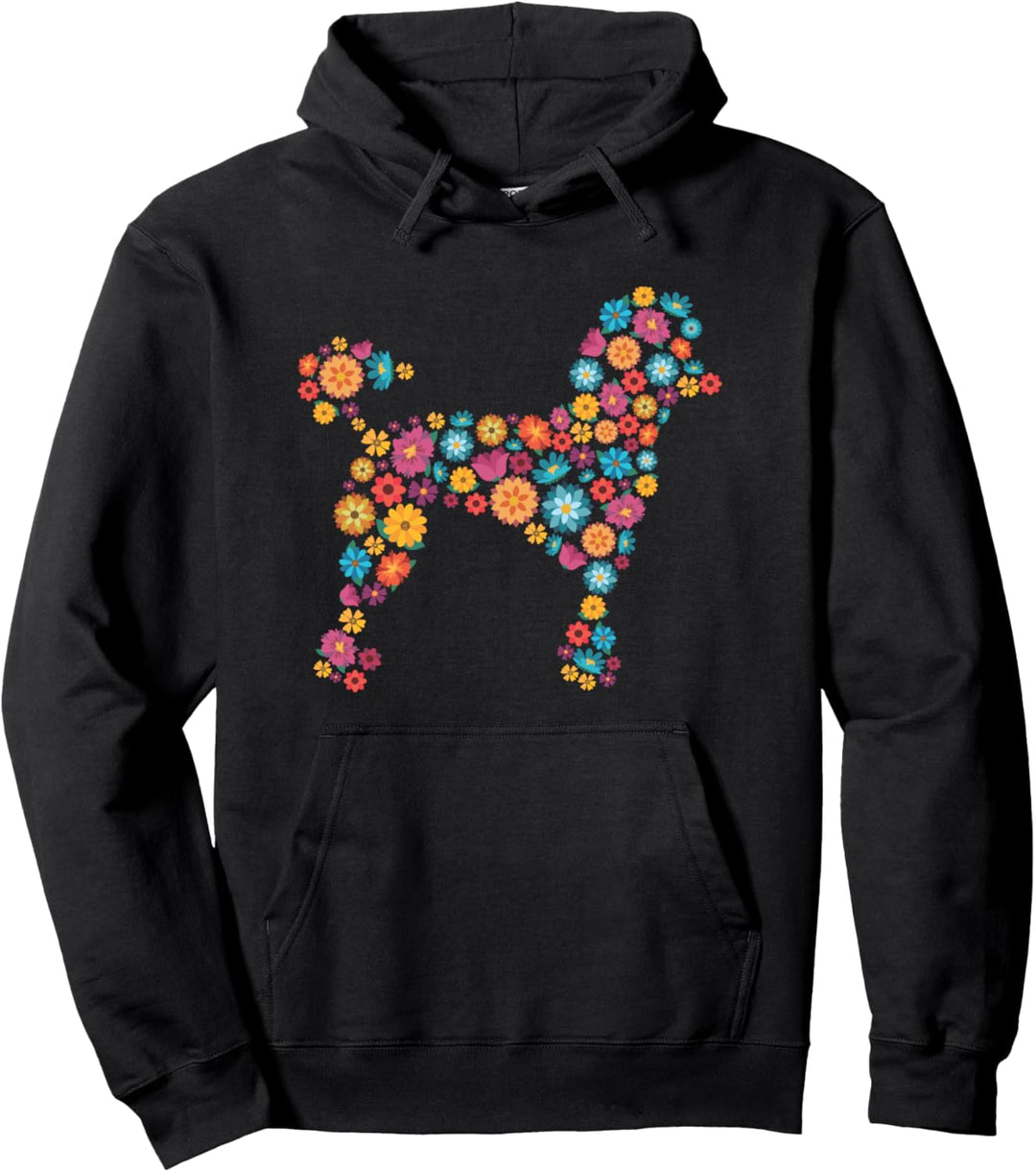 Blumen Pudel Pullover Hoodie