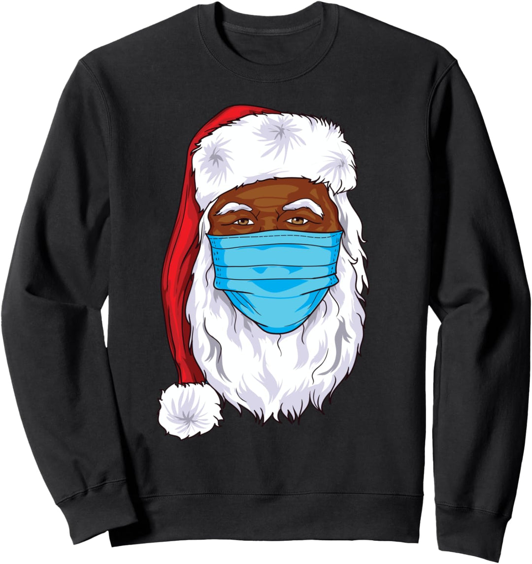 Schwarzer Weihnachtsmann 2022 Weihnachtsmann Gesichtsmaske Männer Frauen Sweatshirt