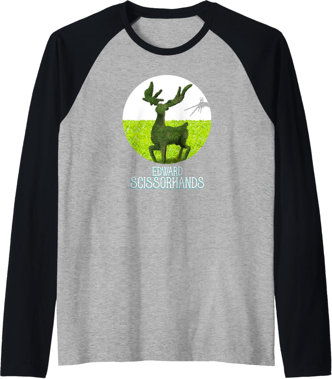 Tim Burton’s Edward Scissorhands Deer Topiary Raglan