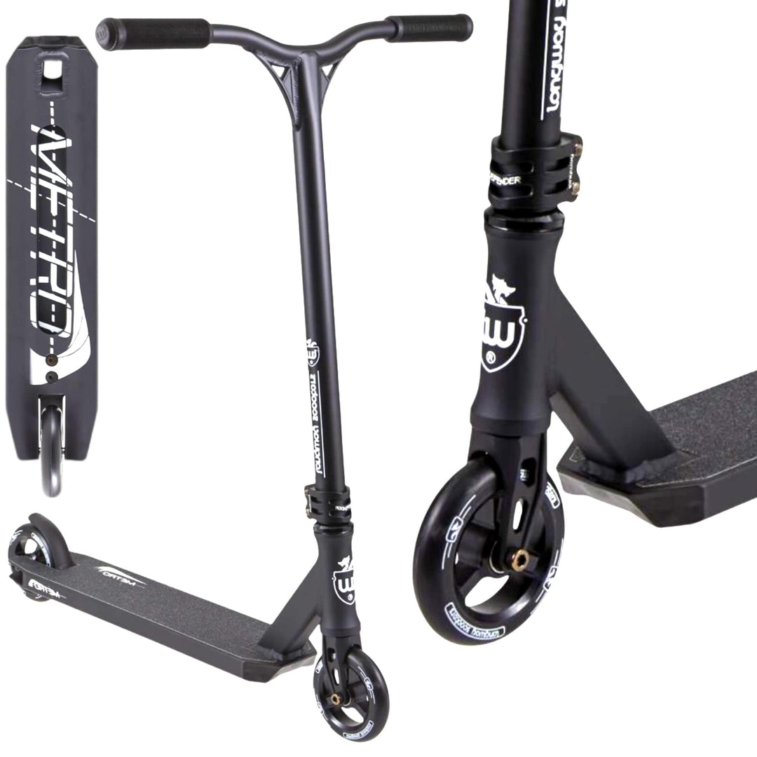 Longway Metro Stunt-Scooter Park Trick Tret Roller + F26 Sticker 2K19 H=79cm Schwarz, 2K19 H=79cm Sc