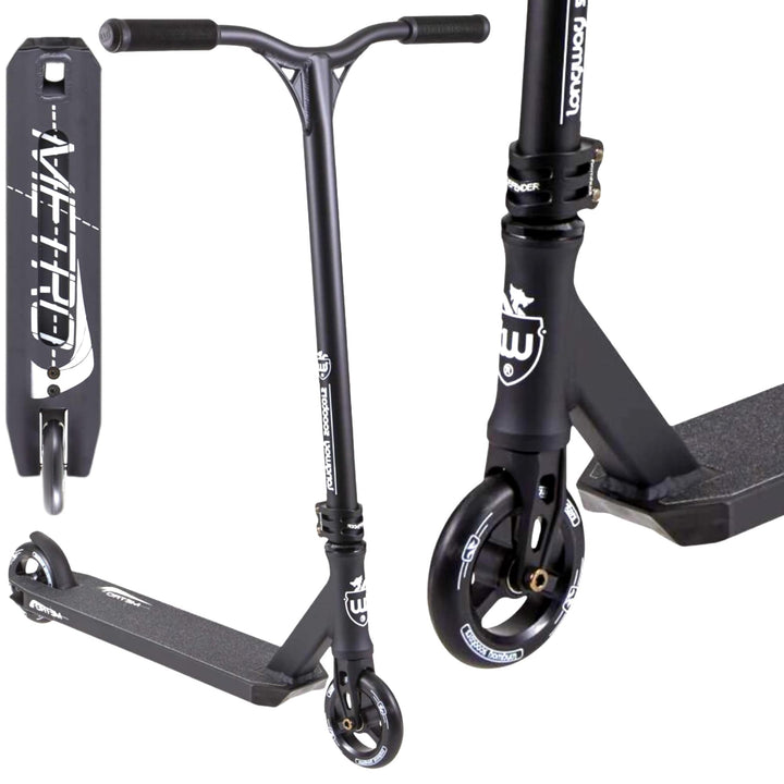 Longway Metro Stunt-Scooter Park Trick Tret Roller + F26 Sticker 2K19 H=79cm Schwarz, 2K19 H=79cm Sc