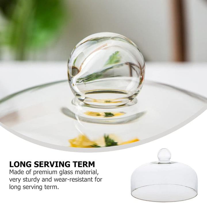 Yardwe Kuchen Glocke Glas Transparent Glasglocke Käseglocke Käse Torten Kuchen Glashaube Tortenglock