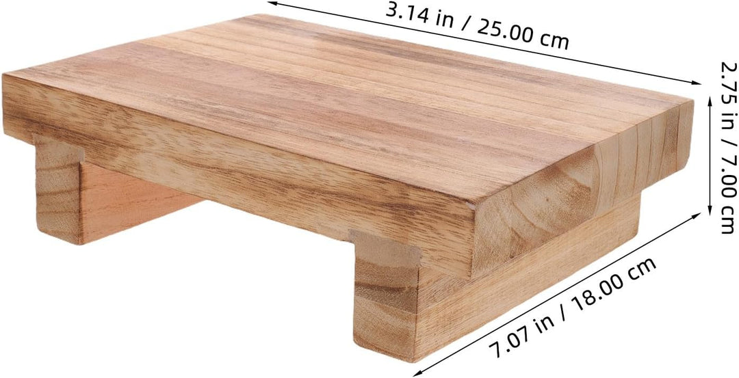 Ergonomischer Holz Tritthocker als Fussstütze und Fusshocker für Badezimmer und Kleines Bad Leichter