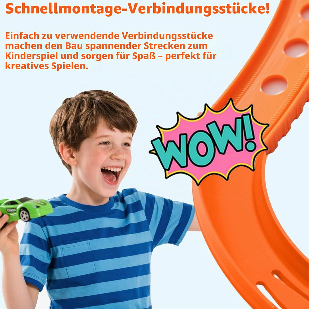 4stk Kurven Gleisverbinder für Hot Wheels, Prämie ABS 90 Grad Kurven Bahn Zubehör Rennstreckenkompon