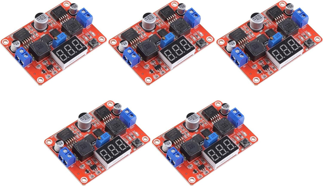 TECNOIOT 5 stücke Digitalanzeige DC-DC Step Up Down Buck Boost Konverter LM2577S LM2596S