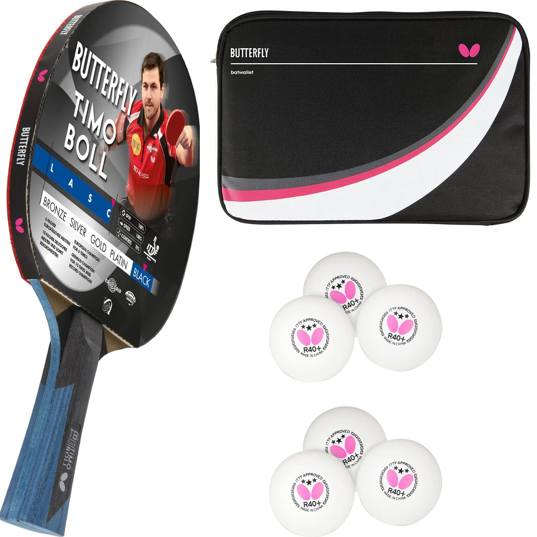 Butterfly® Timo Boll Black Tischtennisschläger | Tischtennis Racket Bat TT Profi Wettkampfschläger f