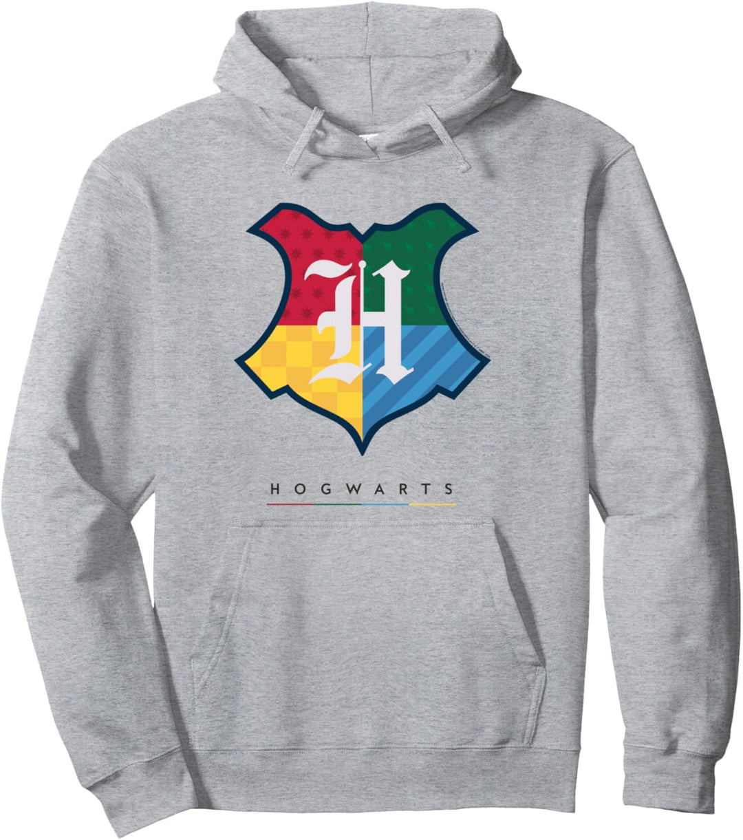 Harry Potter Hogwarts Multi Colored Shield Crest Pullover Hoodie