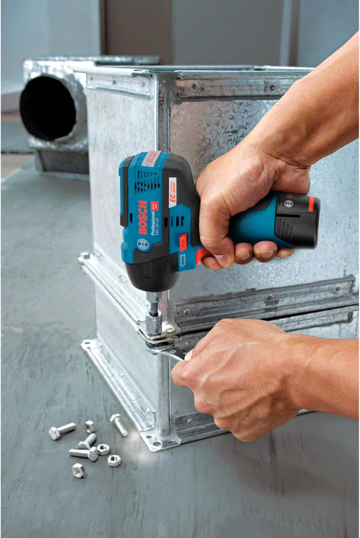 Bosch Professional 12V System Akku Drehschlagschrauber GDS 12V-115 (max. Drehmoment 115 Nm, Schlagza