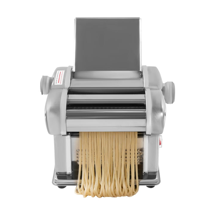 Elektrische Nudelmaschine 135W Teigwalze mit Schneider 8 Dicken (2 Klingen) | Dicke 0,5-4mm, Inkl. V