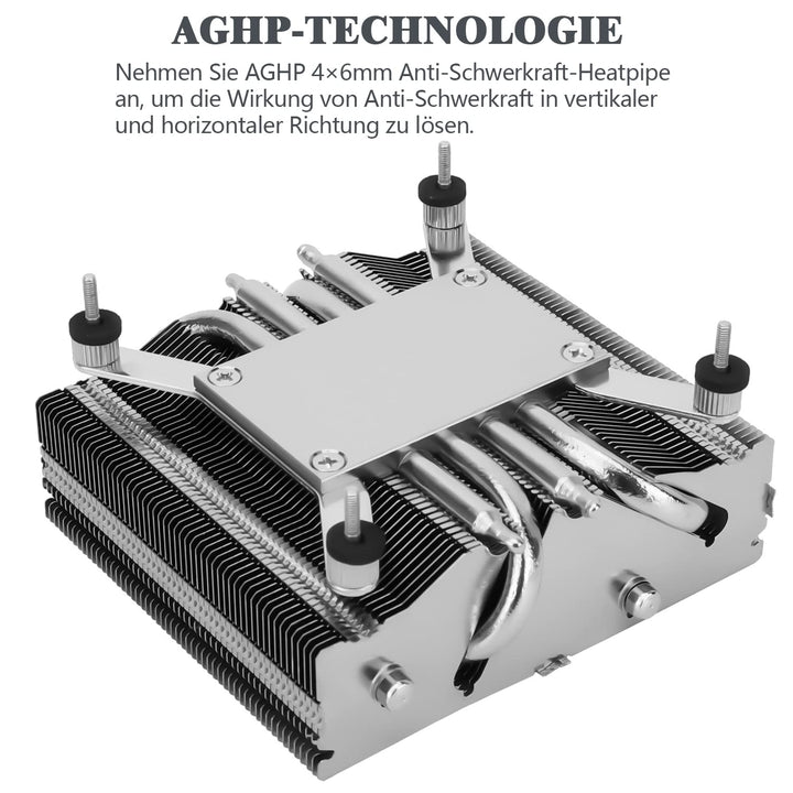 Thermalright AXP90-X53 Low Profile CPU-Luftkühler, 53mm Höhe, TL-9015 Slin PWM Lüfter, AGHP Technolo