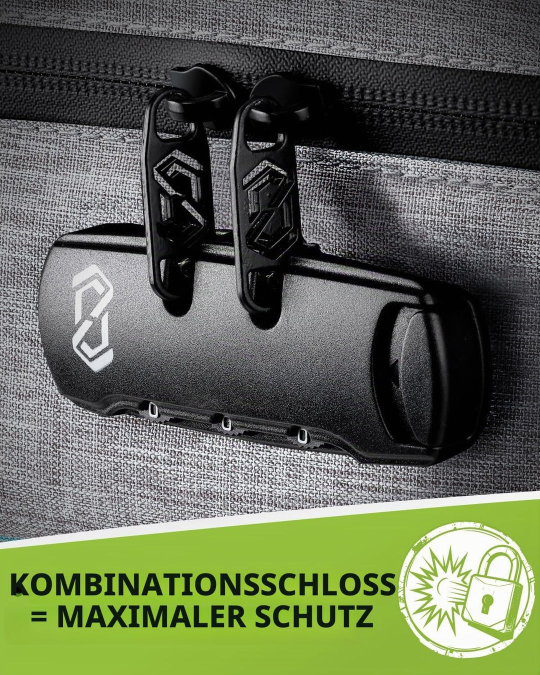 OZCHIN Geruchsdichte Tasche mit Zahlenschloss, abschliessbarer Boxbeutel, Reise-Aufbewahrungskoffer,